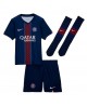 Günstige Paris Saint-Germain Joao Neves #87 Heimtrikotsatz Kinder 2025-26 Kurzarm (+ Kurze Hosen)